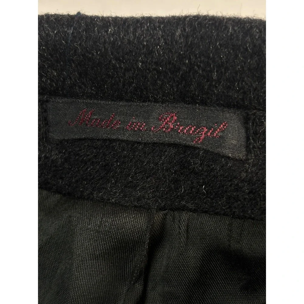 Club Room Mens 100% Pure Wool Overcoat Charcoal Grey Long Topcoat 44L Brazil